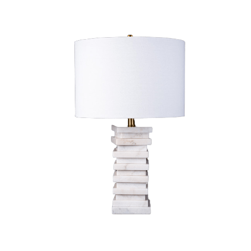 White Marble Table Lamp - ksa.mafeemushkil
