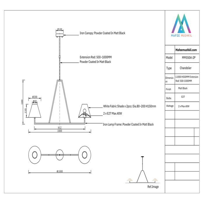 Antonio Black Chandelier - Mafeemushkil.com LLC