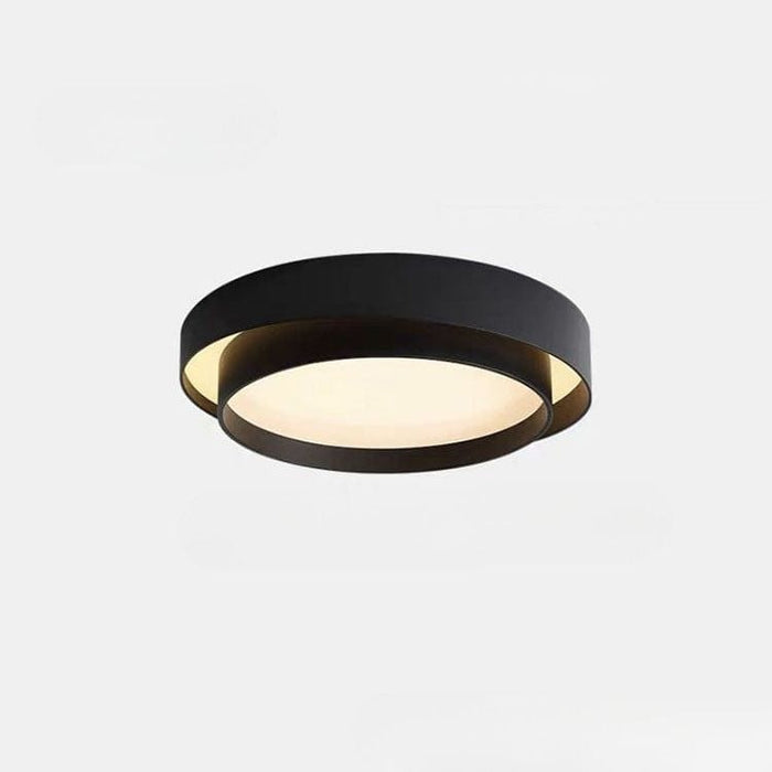 Flush Mount Round LED Light Black