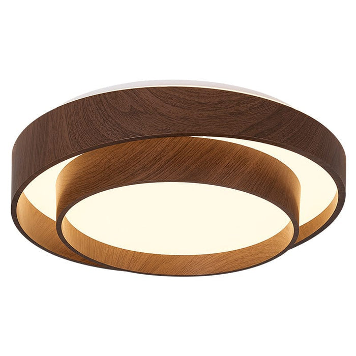 Flush Mount Round LED Light Brown