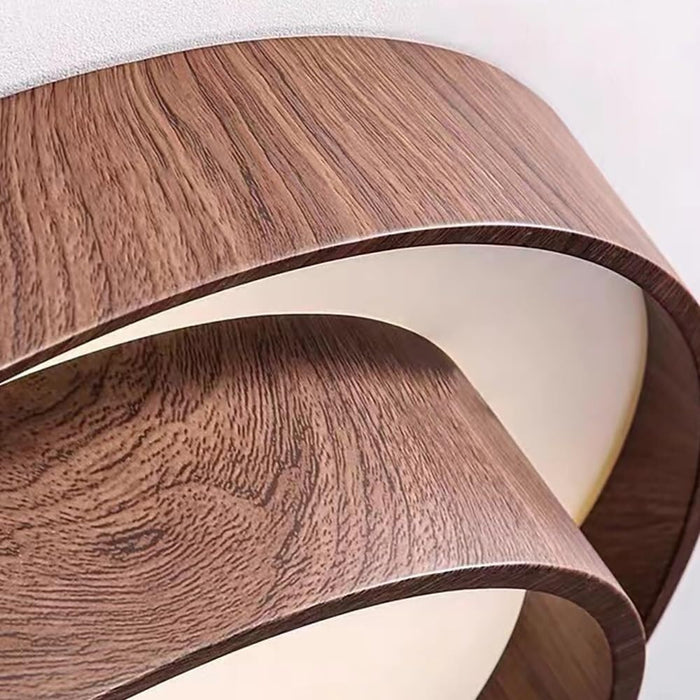 Flush Mount Round LED Light Brown