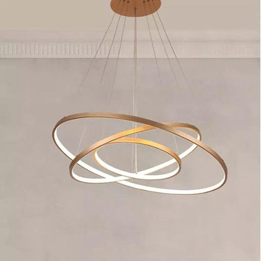 Gold Ring Pendant Lamp Large (3 Rings) - ksa.mafeemushkil